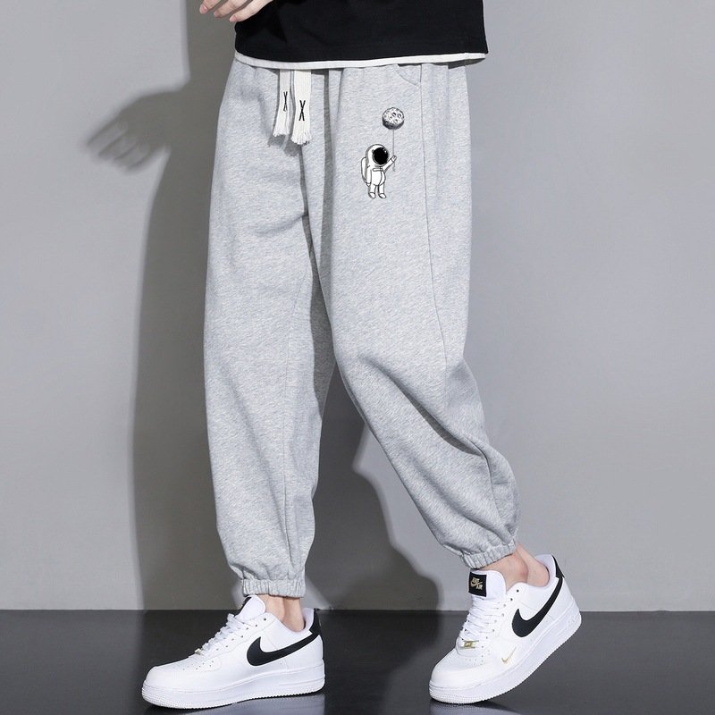 画像2: Astronaut print sweatpants 　宇宙飛行士プリント スウェット パンツ  男女兼用 ユニセックス  (2)