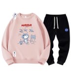 画像3: 26SS NASA x Snoopy sweat pants setup ユニセックス男女兼用 NASA × スヌーピー 宇宙飛行士 スウェット トレーナー パンツ セットアップ  (3)