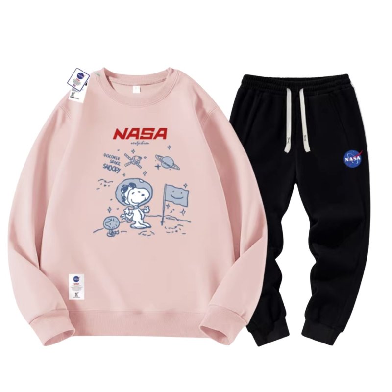 画像3: 26SS NASA x Snoopy sweat pants setup ユニセックス男女兼用 NASA × スヌーピー 宇宙飛行士 スウェット トレーナー パンツ セットアップ  (3)