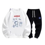画像2: 26SS NASA x Snoopy sweat pants setup ユニセックス男女兼用 NASA × スヌーピー 宇宙飛行士 スウェット トレーナー パンツ セットアップ  (2)