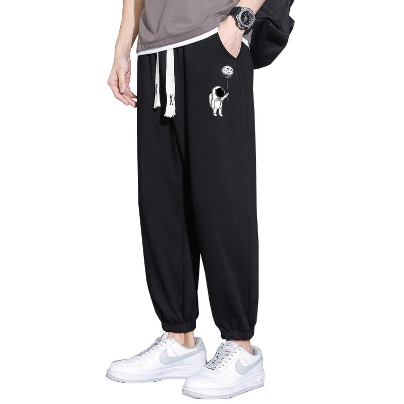 画像1: Astronaut print sweatpants 　宇宙飛行士プリント スウェット パンツ  男女兼用 ユニセックス  (1)