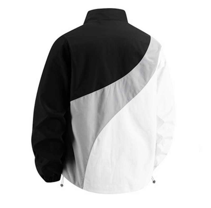 画像4: Broken Swoosh Bicolor Zip-Up Track Jacket Blouson　ユニセックス男女兼用ブロークン スウォッシュバイカラージップアップ トラックジャケットブルゾン (4)