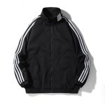 画像4: Stand Collar Zip-Up Sporty Casual Jacket Blouson　ユニセックス男女兼用スタンドカラージップアップジャケットブルゾン (4)