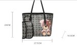 画像7: Baby Bear graffiti painting elements Cartoon graffiti shopping shoulder Tote Bag ベビーベア熊 落書き ペイントトートショルダー ショッピングバッグ (7)