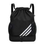 画像2: 3-Line Drawstring Large Capacity BackpackTote shoulder bag ユニセックス男女兼用 3ライン巾着ラージキャパシティーバックパックリュックトート ショルダーバッグ (2)