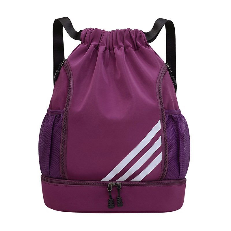 画像7: 3-Line Drawstring Large Capacity BackpackTote shoulder bag ユニセックス男女兼用 3ライン巾着ラージキャパシティーバックパックリュックトート ショルダーバッグ (7)