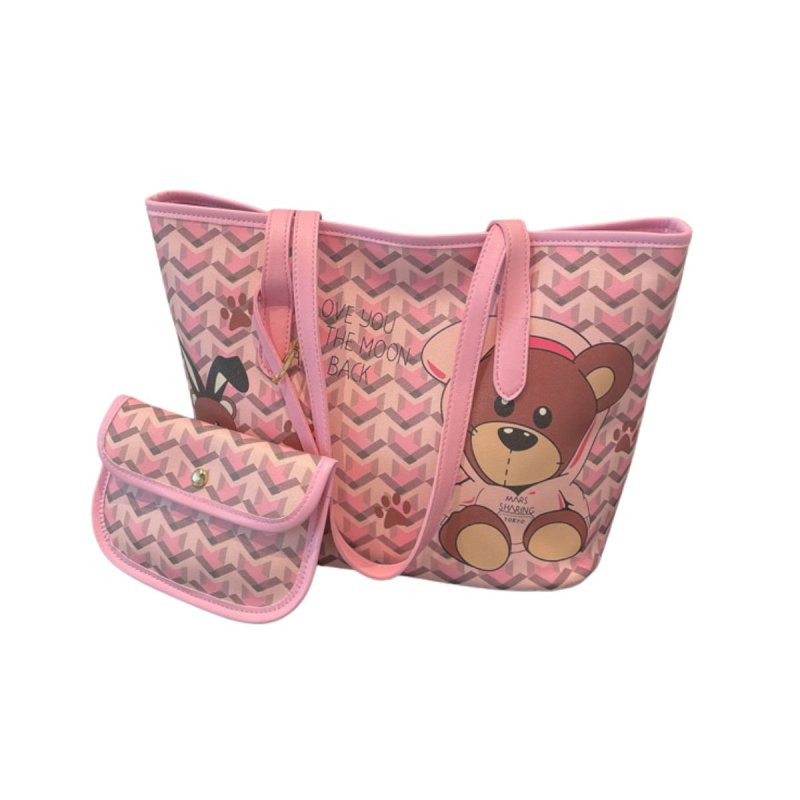 画像2: Baby Bear graffiti painting elements Cartoon graffiti shopping shoulder Tote Bag ベビーベア熊 落書き ペイントトートショルダー ショッピングバッグ (2)