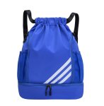 画像3: 3-Line Drawstring Large Capacity BackpackTote shoulder bag ユニセックス男女兼用 3ライン巾着ラージキャパシティーバックパックリュックトート ショルダーバッグ (3)