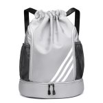 画像1: 3-Line Drawstring Large Capacity BackpackTote shoulder bag ユニセックス男女兼用 3ライン巾着ラージキャパシティーバックパックリュックトート ショルダーバッグ (1)