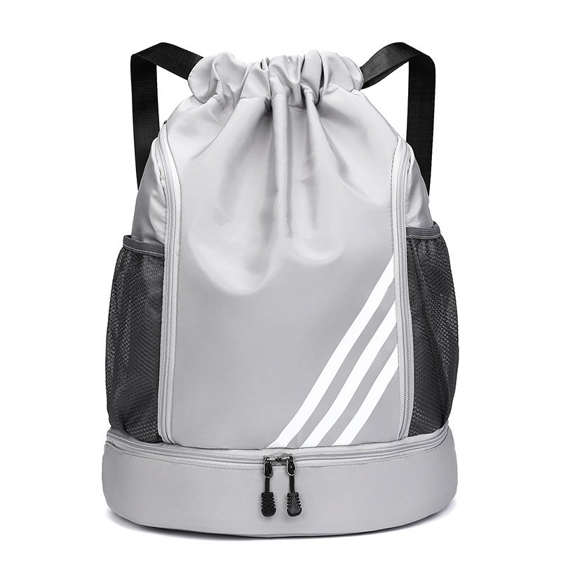 画像1: 3-Line Drawstring Large Capacity BackpackTote shoulder bag ユニセックス男女兼用 3ライン巾着ラージキャパシティーバックパックリュックトート ショルダーバッグ (1)