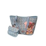 画像3: Baby Bear graffiti painting elements Cartoon graffiti shopping shoulder Tote Bag ベビーベア熊 落書き ペイントトートショルダー ショッピングバッグ (3)