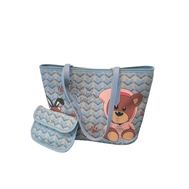 画像3: Baby Bear graffiti painting elements Cartoon graffiti shopping shoulder Tote Bag ベビーベア熊 落書き ペイントトートショルダー ショッピングバッグ (3)