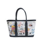 画像1: Woman’s Graphic Pop Art Bear Print Canvas Tote Shoulder Bag 　グラフィックポップアートベアプリントキャンバス トートショルダーバッグ (1)