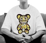 画像3: Unisex Smile kaws Bear prints T-shirt  男女兼用 ユニセックススマイルベアカウズプリント 半袖 Tシャツ (3)