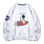 画像2: Unisex NASA x Rockets & Astronauts Print Long-Sleeve Sweatshirt   男女兼用 ユニセックスNASA×ロケット＆宇宙飛行士プリント 長袖スウェットトレーナー (2)