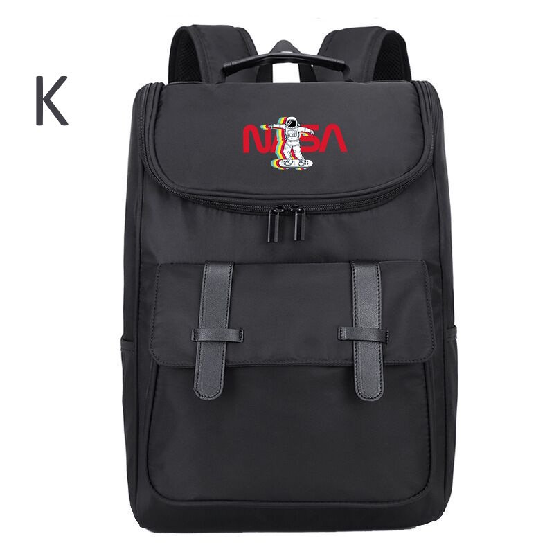 画像12: NASA x One-Point Emblem Print Backpack Tote Shoulder Bag ユニセックス男女兼用 NASAナサ×ワンポイントエンブレムプリント バックパック リュックサック トートショルダーバッグ (12)