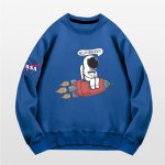 画像4: Unisex NASA x Rockets & Astronauts Print Long-Sleeve Sweatshirt   男女兼用 ユニセックスNASA×ロケット＆宇宙飛行士プリント 長袖スウェットトレーナー (4)