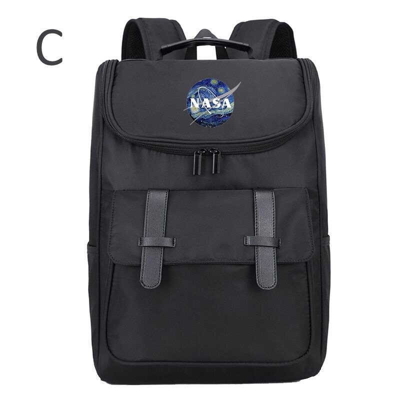画像4: NASA x One-Point Emblem Print Backpack Tote Shoulder Bag ユニセックス男女兼用 NASAナサ×ワンポイントエンブレムプリント バックパック リュックサック トートショルダーバッグ (4)