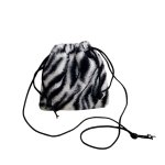 画像2: women's Faux fox fur grass drawstring bucket bag エコファー巾着トートショルダーバック バックパック (2)