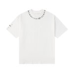画像1: Mens 697 letters design white thin short sleeves inside T-shirt Logo T-shirts ナンバリングロゴTシャツ (1)