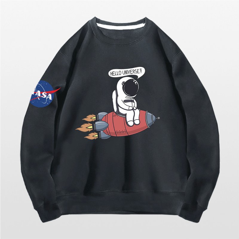 画像5: Unisex NASA x Rockets & Astronauts Print Long-Sleeve Sweatshirt   男女兼用 ユニセックスNASA×ロケット＆宇宙飛行士プリント 長袖スウェットトレーナー (5)