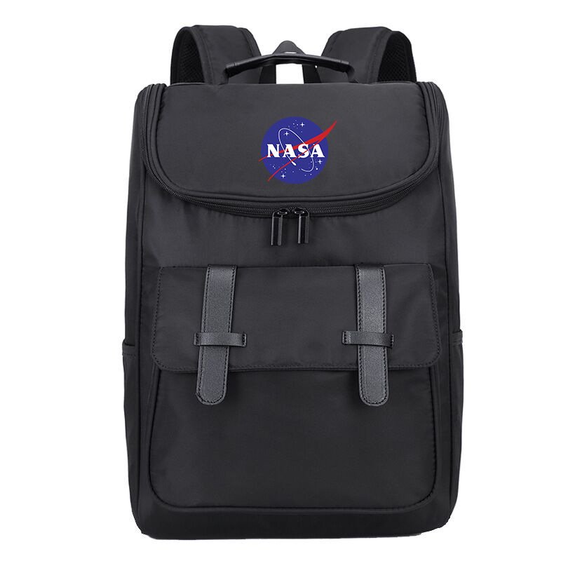 画像1: NASA x One-Point Emblem Print Backpack Tote Shoulder Bag ユニセックス男女兼用 NASAナサ×ワンポイントエンブレムプリント バックパック リュックサック トートショルダーバッグ (1)
