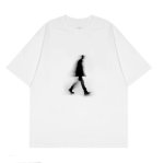 画像1: Unisex Men's Silhouette Print  T-shirt  男女兼用 ユニセックスメンズシルエットプリント 半袖 Tシャツ (1)