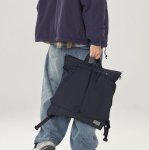 画像7: NOTHOMME Large Capacity Nylon Waterproof Backpack Tote Shoulder Bag ユニセックス男女兼用 NOTHOMME ラージキャパシティナイロン バックパック リュックサック トートショルダーバッグ (7)