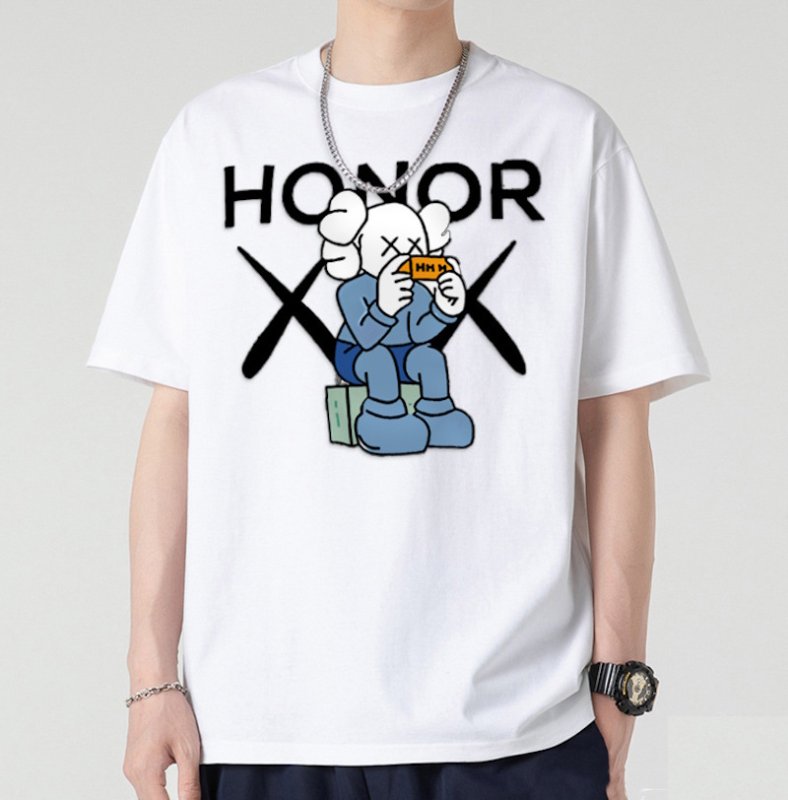 画像2: Unisex HONOR KAWS Print  T-shirt  男女兼用 ユニセックスHONOR KAWSカウズプリント 半袖 Tシャツ (2)