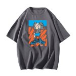画像2: KAWS one-eyed blindfold print Short Sleeve T-Shirt　ユニセックス 男女兼用カウズ片目目隠しプリント半袖  Tシャツ (2)