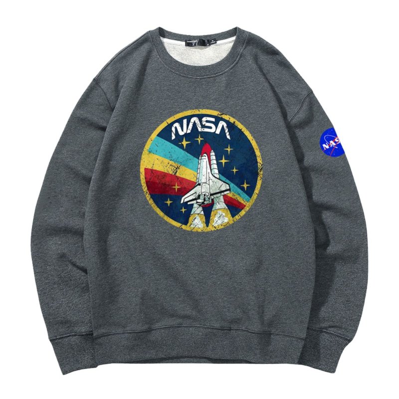 画像5: NASA x Space Shuttle Print Sweatshirt　ユニセックス男女兼用NASAナサ×スペースシャトルプリントスウェットシャツトレーナー  (5)