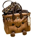 画像5: Jllycat Smile bkTote Plush Leather Flip Bag スマイル レザー トート ぬいぐるみ バッグ (5)