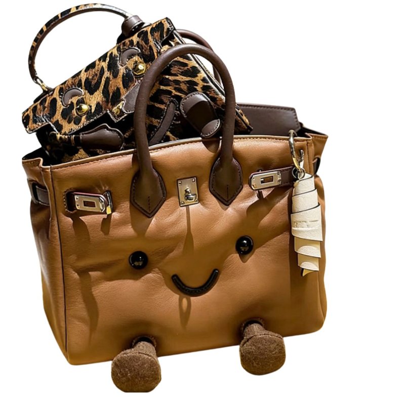 画像5: Jllycat Smile bkTote Plush Leather Flip Bag スマイル レザー トート ぬいぐるみ バッグ (5)