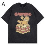 画像2: Vintage Style Garfield print Short Sleeve T-Shirt　ユニセックス 男女兼用ヴィンテージスタイルガーフィールドプリント半袖  Tシャツ (2)