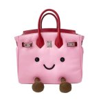 画像1: Jllycat Smile bkTote Plush Leather Flip Bag スマイル レザー トート ぬいぐるみ バッグ (1)