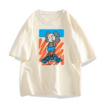 画像3: KAWS one-eyed blindfold print Short Sleeve T-Shirt　ユニセックス 男女兼用カウズ片目目隠しプリント半袖  Tシャツ (3)