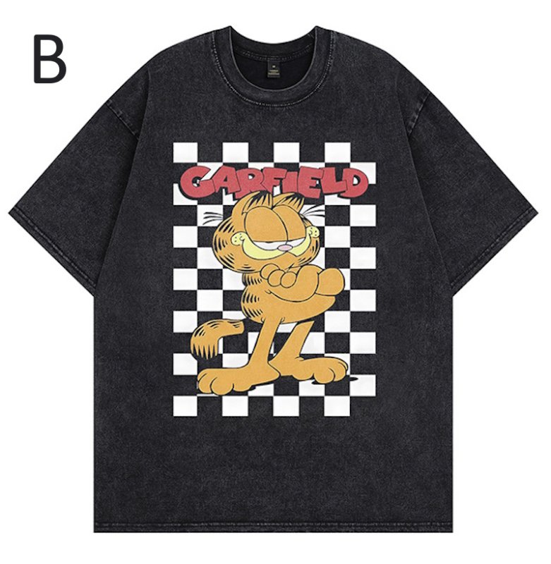 画像3: Vintage Style Garfield print Short Sleeve T-Shirt　ユニセックス 男女兼用ヴィンテージスタイルガーフィールドプリント半袖  Tシャツ (3)