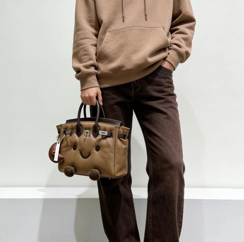 画像9: Jllycat Smile bkTote Plush Leather Flip Bag スマイル レザー トート ぬいぐるみ バッグ (9)