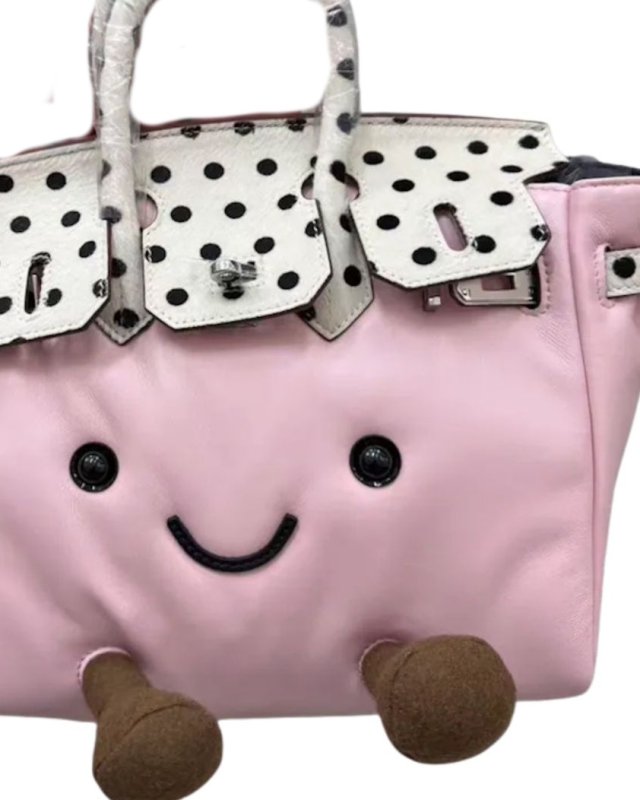 画像7: Jllycat Smile bkTote Plush Leather Flip Bag スマイル レザー トート ぬいぐるみ バッグ (7)