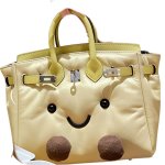 画像4: Jllycat Smile bkTote Plush Leather Flip Bag スマイル レザー トート ぬいぐるみ バッグ (4)
