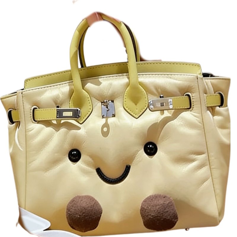 画像4: Jllycat Smile bkTote Plush Leather Flip Bag スマイル レザー トート ぬいぐるみ バッグ (4)