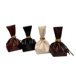 画像5: Retro bucket-wrapped wrinkled simple leather small  tote  bag　バケットラップレザートートメタルスモールバッグ (5)