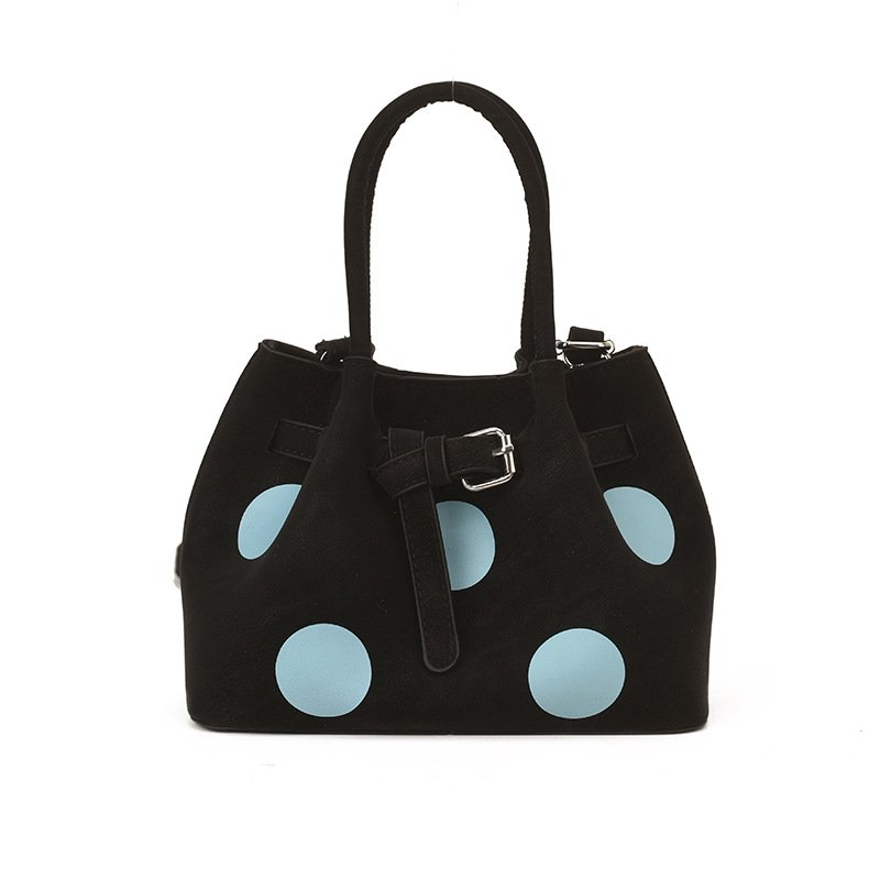 画像7: Polka dot leather tote shoulder bag　ドット柄レザートートショルダーバッグ (7)