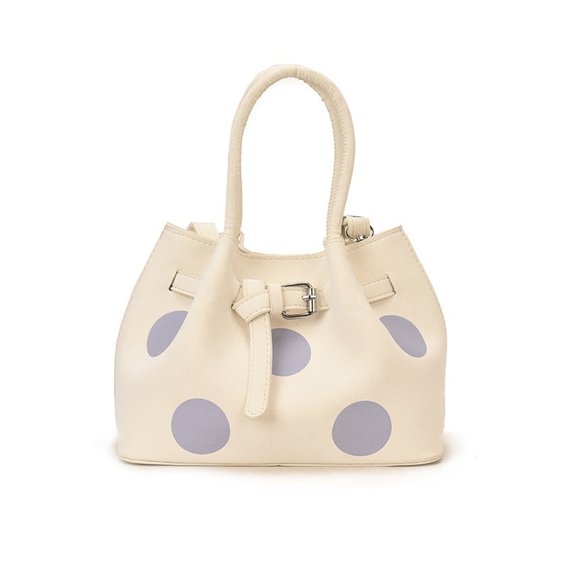 画像8: Polka dot leather tote shoulder bag　ドット柄レザートートショルダーバッグ (8)