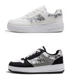 画像3: Bamboo print leather lace-up sneakers　 男女兼用ユニセックス レザーバンブーペイントレースアップスニーカー シューズ (3)