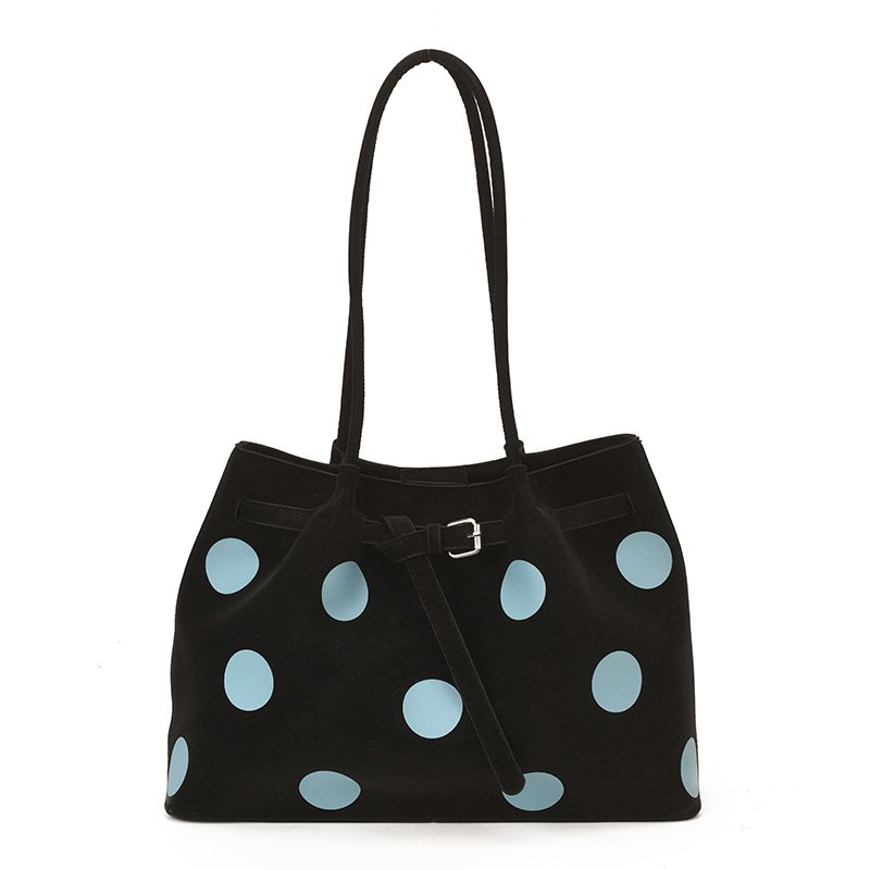 画像3: Polka dot leather tote shoulder bag　ドット柄レザートートショルダーバッグ (3)