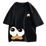 画像1: burled duck print Short Sleeve T-Shirt　ユニセックス 男女兼用バールドダックドナルドダッグプリント半袖  Tシャツ (1)