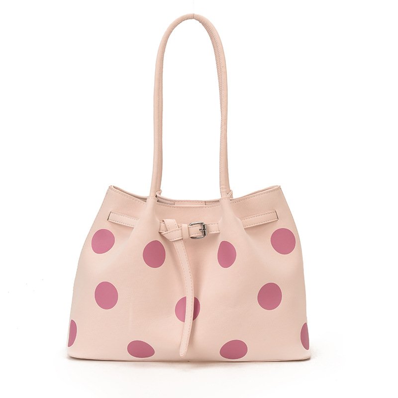 画像2: Polka dot leather tote shoulder bag　ドット柄レザートートショルダーバッグ (2)
