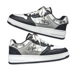 画像5: Bamboo print leather lace-up sneakers　 男女兼用ユニセックス レザーバンブーペイントレースアップスニーカー シューズ (5)