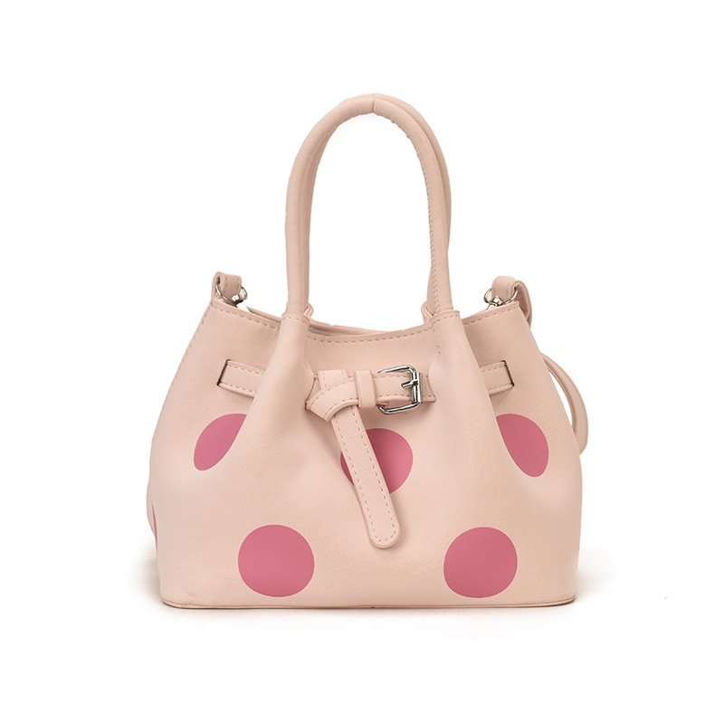 画像6: Polka dot leather tote shoulder bag　ドット柄レザートートショルダーバッグ (6)